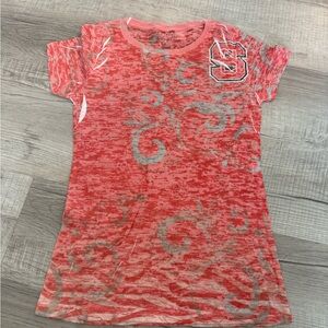 NC State Red and Gray Women's Short Sleeve Tee